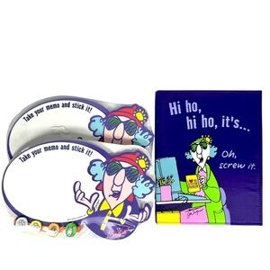 Vintage Hallmark Maxine Stationery Set Folder Memo Boards Writing Tablet Lot 3